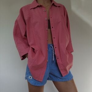 Vintage Manta Wear Cotton Button Front Shirt / Size Medium